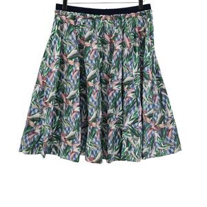 INWEAR by HELENA Skirt Women Sz 14 Tropical Geometric Print Elastic Waist A Line